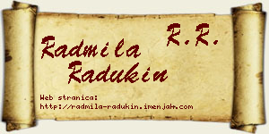 Radmila Radukin vizit kartica